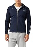 Bonito punto Hackett London Amr Hybrid Knt Hoodie Jersey Hombre, Azul (595 Blue Navy), Large