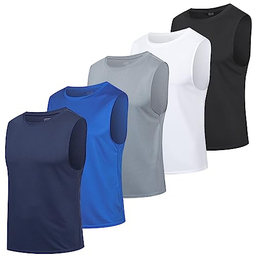 Tee shirt sans manche homme anti transpiration musculation gym