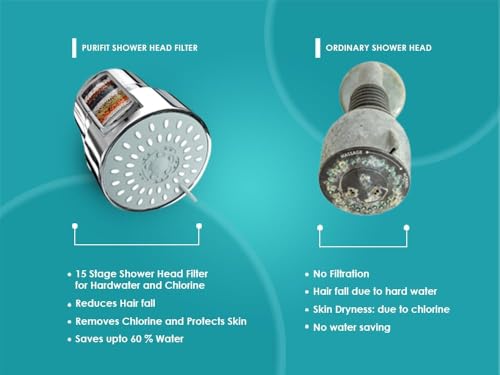 Image of Multi-Spray Shower Head Filter: 3 Modes, Hard Water & Chlorine Removal, Anti-Hair Fall, Lime Scale Solution, Silver Finish