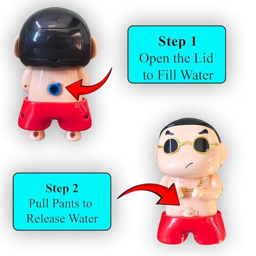 Image of Shopiitoo Susu Shin-chan Toy - Interactive Mini Water Spray Squeeze - Refillable Water Prank Toy for Kids & Adults - Hilarious Desktop Decor & Gag Gift - 11cm (Susu Edition)