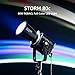APUTURE Storm 80c Light, 80W Full-Color Compact Point Source Fixture CCT 1,800K-20,000K,CRI 97+, TLCI 98+,15 Light Effects,APP Control Video Light (Storm 80c)