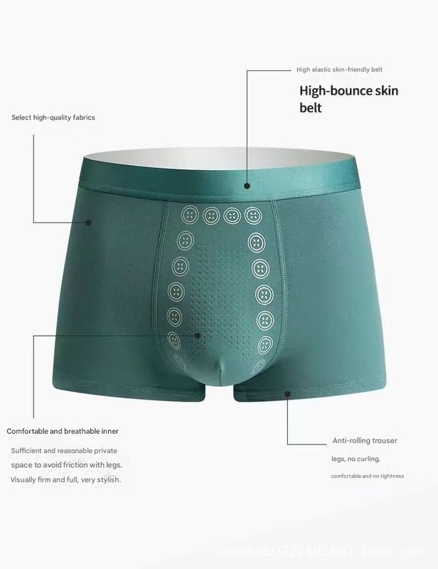 Image of Men's Magnetic Boxer Briefs | Breathable Stretch Fabric with Energetic Massage Dots | Mid-Rise Underwear