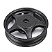 Minho MT2.15x10 Steel Rear Drum Brake Wheel Hub 10 Inch Compatible with Chinese GY6 50cc 4-stroke Engine Scooter Mopeds Taotao 50cc Sunl 50cc,Black Finish,5-spoke Wheel Rim