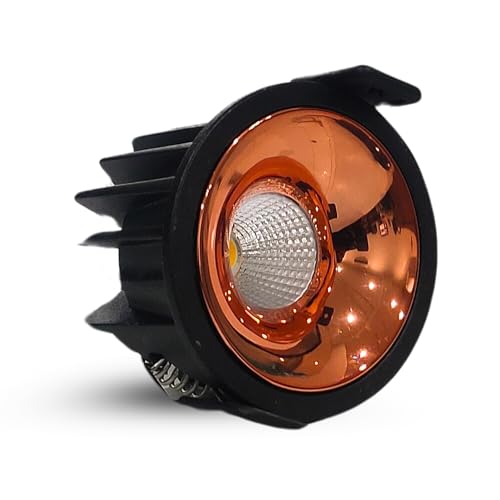 Image of D'Mak 7W Black Body LED COB Spot Light with Rose Gold Reflector (1, 3in1)