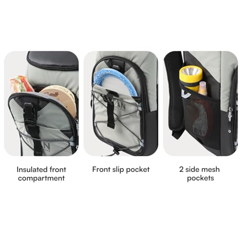 Image of Titan by Arctic Zone 24 Can Backpack Cooler, Leak Proof | Insulated soft sided bag with leak proof lining and adjustable straps, breathable mesh panels, for lunch, picnic, travel