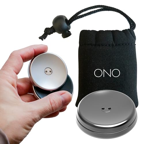 ONO Slider - Giocattolo portatile per adulti, aiuta ad alleviare lo stress, l'ansia, la tensione, promuove la concentrazione e la chiarezza, design compatto e portatile (naturale, acciaio inossidabile