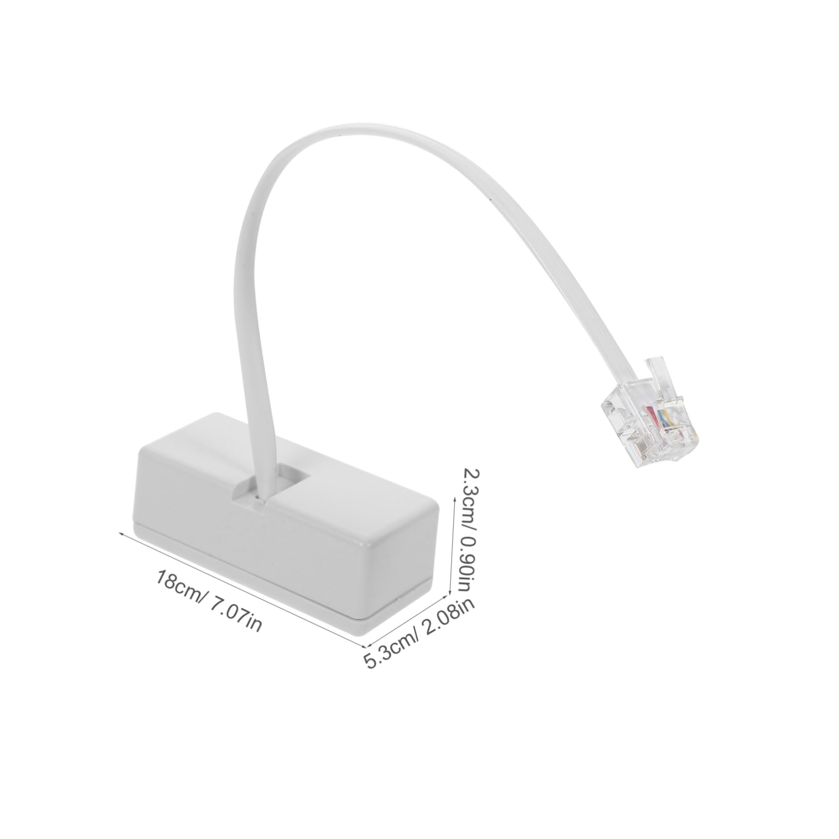 BRIGHTFUFU 6p4c Telephone Line Splitter Phone Wire Splitter Adapter for Landline Rj11 Rj14 Interface White