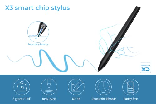 Wireless Drawing Tablet-Xppen Deco Lw 10X6In Bluetooth Graphic Tablet With Battery-Free X3 Digital Stylus Wireless Drawing Pad Compatible With Chrome, Windows 11, Linux, Mac, And Android(Black) #TOP2