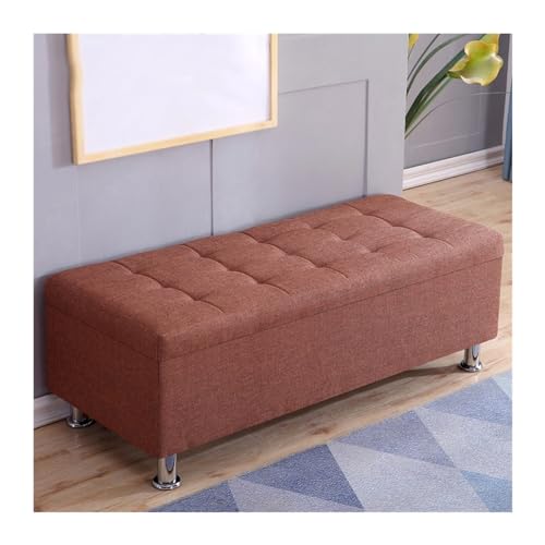 GLigeT Banco rectangular para zapatos, taburete para sofá, taburete, mesita de noche, taburete multifuncional de almacenamiento, taburete de vestidor, taburetes, banco zapatero (marrón claro, 30 x 30