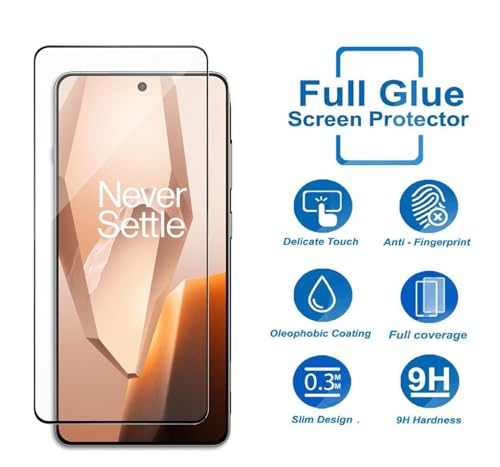 Image of HD Tempered Glass Screen Protector Compatible for OnePlus 13R 5G with Edge to Edge coverage and Easy Installation kit