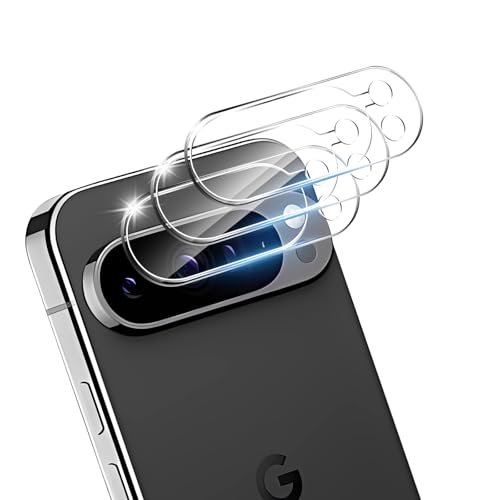 THYRRE-J 3 Pack Camera Lens Protector for Google Pixel 9 Pro Tempered Glass 9H Hardness Anti-Scratch Case Friendly[Does not Affect Night Shots]