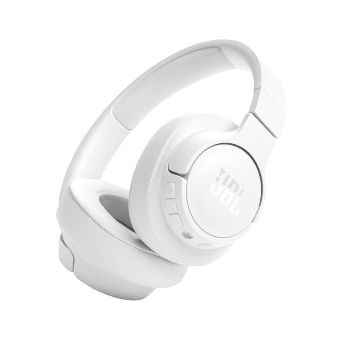 JBLTune 720BT Wireless Over-Ear Headphones, Pure Bass Sound, Bluetooth 5.3, 76H Battery, Hands-Free Call, Multi-Point Connection, Foldable, Detachable Audio Cable - White, JBLT720BTWHT