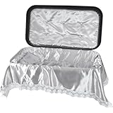 Pet Memory Shop Elegance Series Pet Casket–Safe, Durable & Elegant Memorial Burial Box for Dogs, Cats and Pets, Thoughtful Pet Loss Gift–Ideal for Honoring Your Pet’s Memory–(Small–Black/Silver)