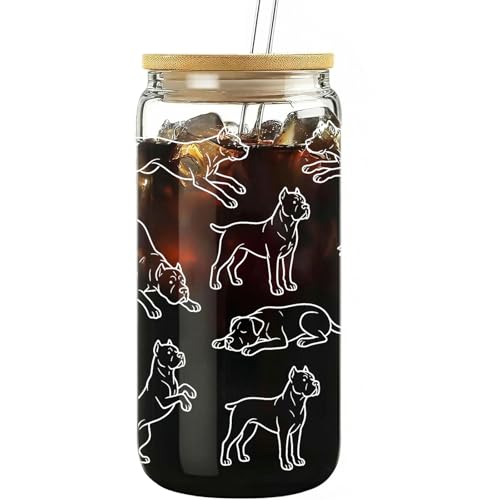 Vaso de vidrio para amantes de Cane Corso miniatura 2