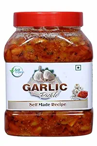 Self Organic Mother Made Garlic Pickle, Lehsun Ka Achaar, (Garlic, 900 Gram)