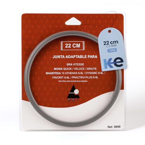 Anakel Home Repuesto Junta Tapa Olla 22 cm Compatible con Olla Express Bra Vitesse, Magefesa Favorit, Practika Plus, Monix Quick, Castey RED... | Para Modelos Fabricados desde 2013 Anakel Home Repuesto Junta Tapa Olla 22 cm Compatible con Olla Express Bra Vitesse, Magefesa Favorit, Practika Plus, Monix Quick, Castey RED... | Para Modelos Fabricados desde 2013