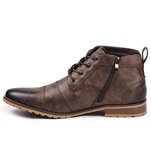 Metrocharm MC144 Men's Casual Mid-Top Lace Up Cap Toe Oxford Boot4