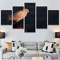 SIGNWIN 5 Panel Canvas Wall Art Birds Farmhouse/Country Group Group Multicolor Photography Realism Relax/Calm Warm for Home Decorations Ready to Hang - 60