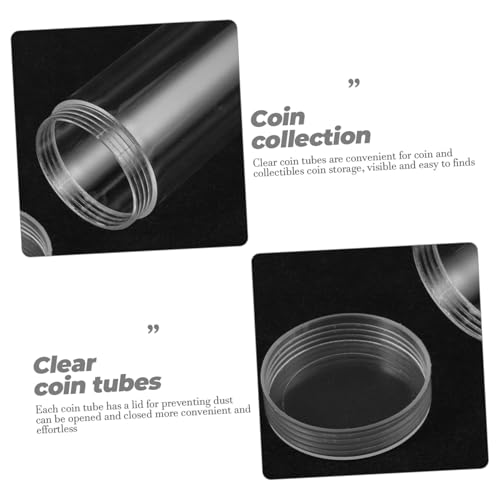 Tubos portamonedas de plástico Hemobllo para evitar la oxidación y manchas en monedas 5