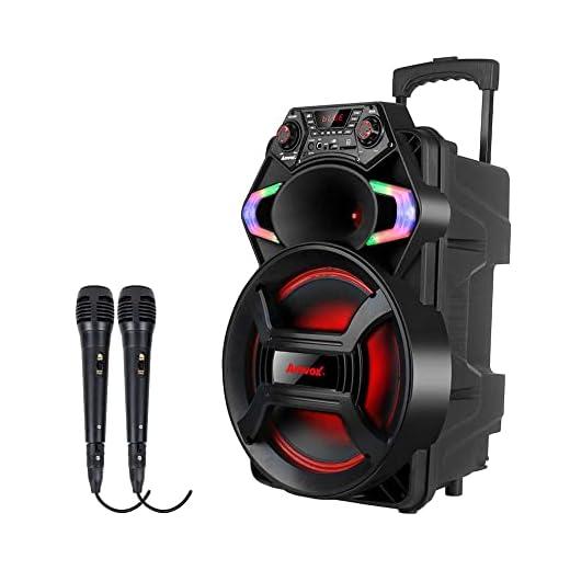 Caixa Amplificada Bluetooth Amvox ACA 550 Strondo II Com 02 Microfones