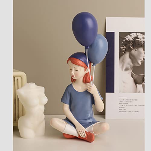 Statue fille à la boule décor de table basse pour salon moderne