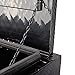 FGJQEFG 36 Inch Tool Box Truck Car Outdoor Trailer Pickup Underbody Toolbox, RV Storage Organizer, Underbed Tools Organizer W/Lock Latch W/Keys, Black Aluminum 5 Bar Tread(36''X18''X16'')