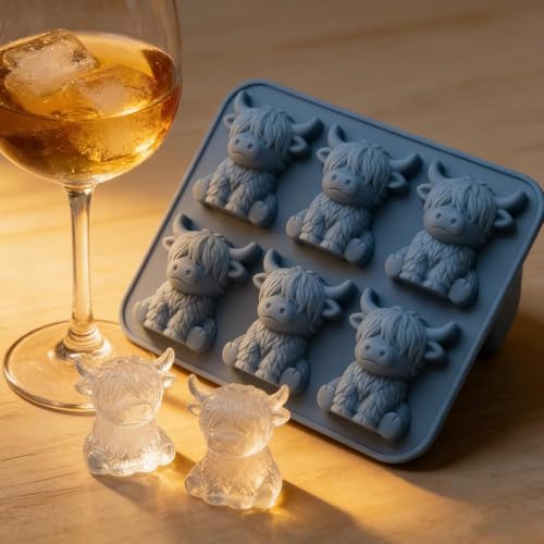 Image of Mini Highland Cow Mold, Tray, Reusable Tray for Home Entertaining, Dishwasher Mould, Single Piece Maker