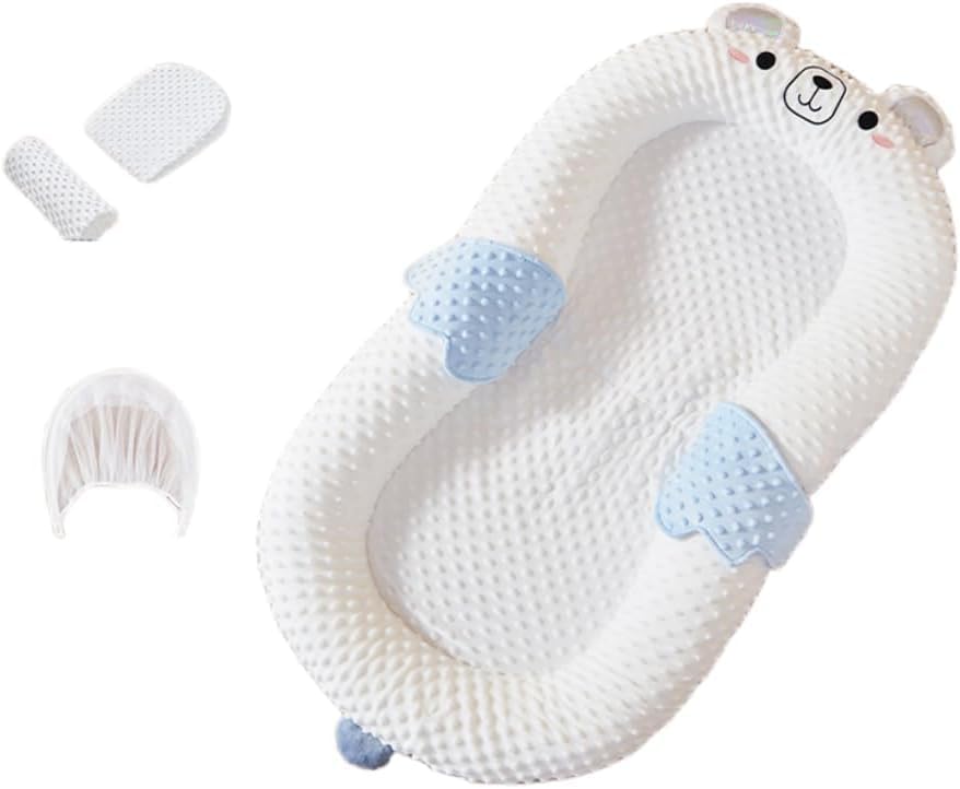 LumoLightベッドインベッド 新生児 折りたたみ おもちゃ付き 添い寝 寝返り防止持ち運び コンパクト 軽い ベビーベッド 洗