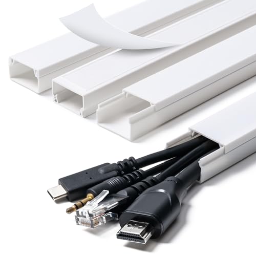 58in Cord Hider, Cable Hider, Cord Covers for Wires on Wall, Paintable Cable Cover Raceway, Wire...