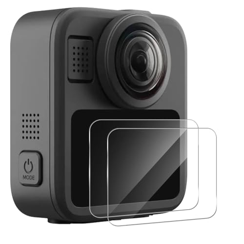 【2枚液晶画面保護シート】For GoPro MAX2 保護フィルム MARR 2枚ガラス製 旭硝子9H 気泡防止 高度透明 自動吸着 超薄0.3mm 2.5D GoPro MAX2 対応