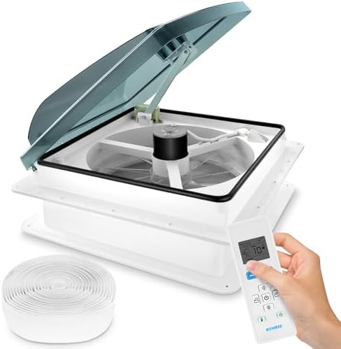 Amazon.com: Kohree 14" RV Vent Fan 10 Speed Reversible: 12V Super Quiet ...