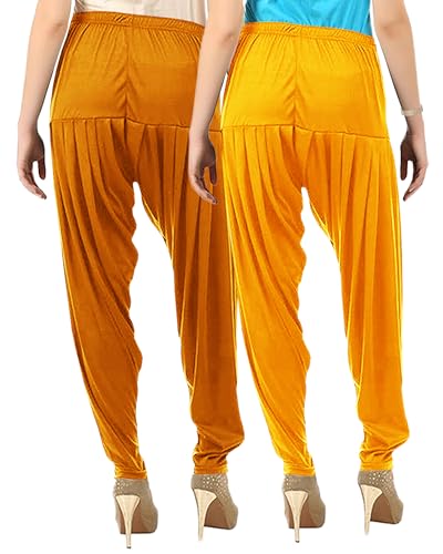 Image of Buy That Trendz Womens Patiala Pants Combo Pack of 2 Viscose Dhoti Patiyala Salwar Harem Bottoms Pants