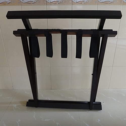 Porte-bagages pliable en bois massif pour valise et chambre d'amis - 7