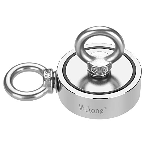 image for Fishing Magnet with 66ft Rope & Glove, Wukong 760LB Pulling Force Supe