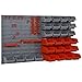 DURHAND Estante de Pared Organizador para Herramientas Estanterías de Almacenaje con 28 Cajas Apilables y Diferentes Ganchos 54x22x95 cm Gris y Rojo