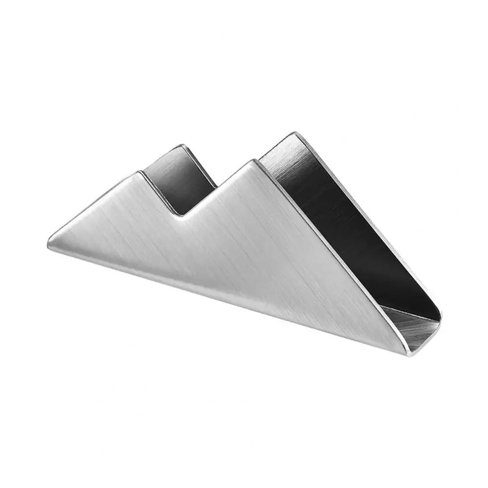 Aimanqi Silver 2 Useful Tissue Holder Stainless Steel Large Capacity Stable Base Napkin Dispenser Household Supplies(Silver 2)