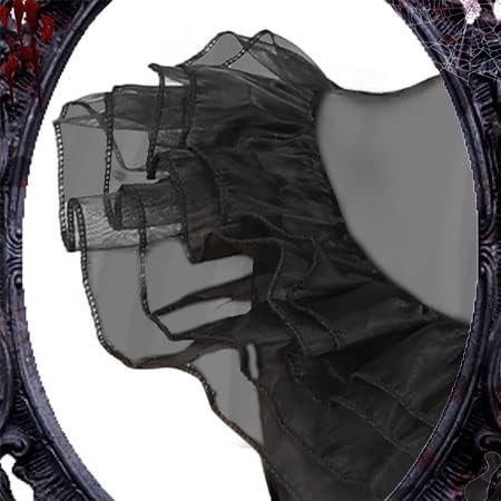 Miniatura 5 de Vestido de baile del miércoles disfraz de Merlina Addams vestido de malla negra traje de cosplay para niñas y niños