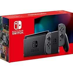 Nintendo Switch Konsole mit einem Paar grauer Joy-Con