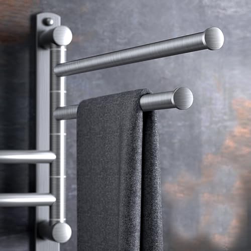 Porte-serviettes pliable et pivotant noir pour une salle de bain moderne ordonnée - 4