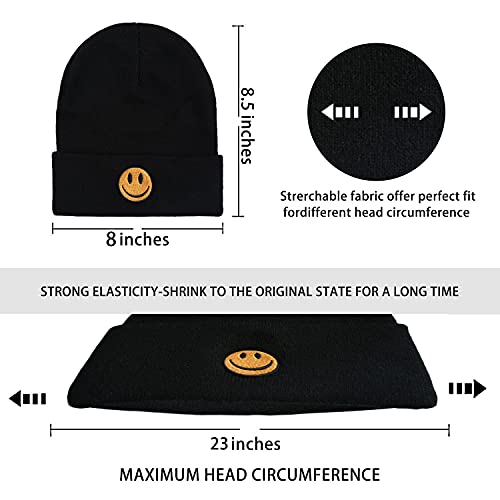 Funny Beanies Hat, Men's and Women's Winter Warm Black Fashion Cool Embroidered Knit Hat