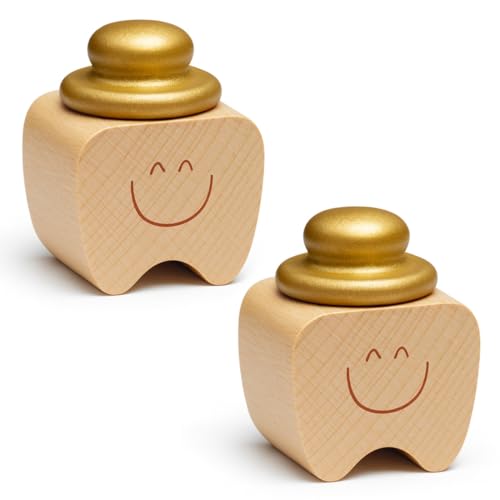 Design Carino: Con motivo a forma di dente, attraente per i bambini. Facili da aprire e chiudere, rendono la conservazione dei dentini un gioco.