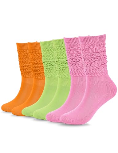 Image of Buauty Slouch Socks for Women, Soft Extra Long Chunky Scrunch Knee High Sock Winter Knit Slouchy Socks Leg Warmmers