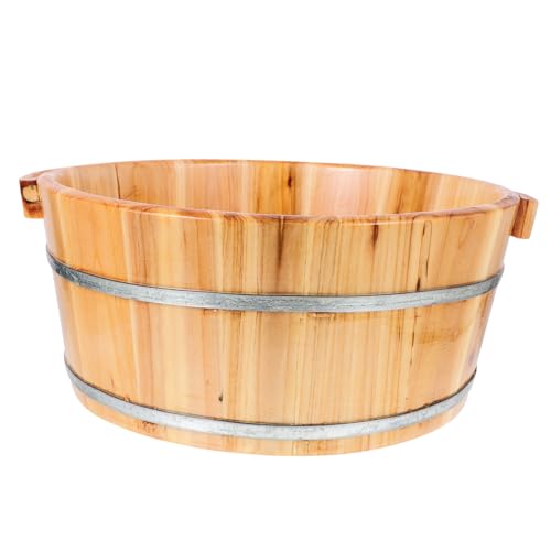 Toddmomy Foot Wash Japanese Bath Bucket Spa Treatment Bucket Washing Portable Water Foot Soak Bath Tub Foot Bath Barrel Foot Bath with Heat Solid Soaking Tub Child Pedicure Wooden
