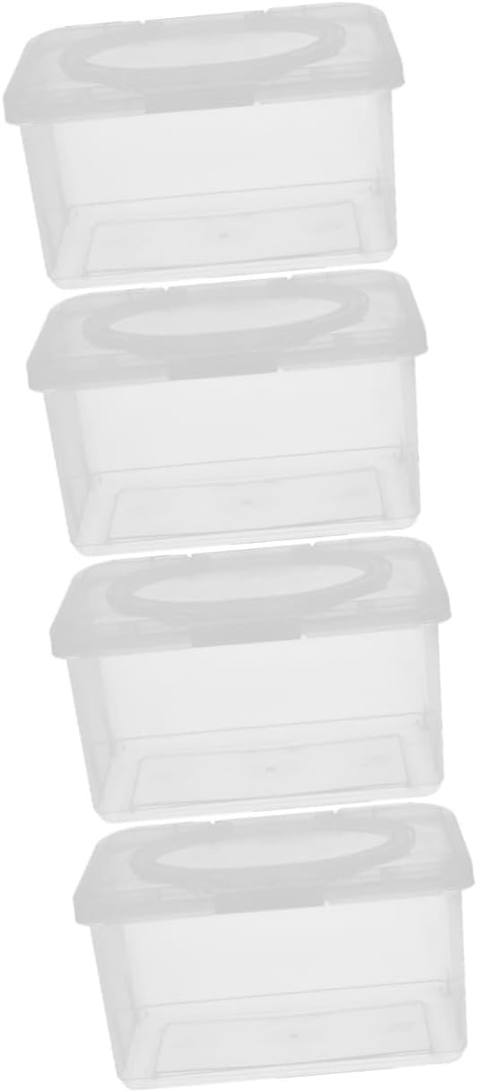 Alipis 4pcs Wipes Dispenser for Wipes Reusable Case Lid for Easy Access Compact and Portable Holder for Nursery Bathroom and Home Decor Design to Monitor Levels