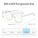 Dollger Blue Light Blocking Glasses women Non prescription Fashion Glasses Retro Metal Square Eyeglasses Frame Silver