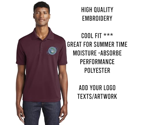 INK STITCH Men St640 Custom Embroidery Personalized Logo Texs Mesh Cool Fit Polo Shirts4