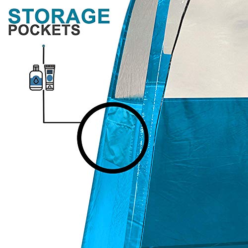 Spray Tan Tent (Blue) The Best, Bigger Than Others, Folds Easily In 30 Seconds and Has NO Logo On Tent Itself! Professional Sunless Tanning Pop-Up Spraying Booth for Airbrush Art, Makeup & Painting - Thumbnail 5