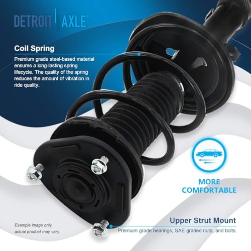 Image of Detroit Axle - 1.8L Front 8pc Steering Knuckles Kit for 09-13 Toyota Corolla Steering Knuckles & Wheel Bearing Hubs Sway Bars Front and Rear Struts Coil Spring Replacement Suspension