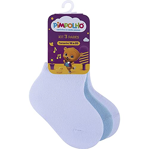 Kit Meia Lisa C/3 Pares no Tag Pimpolho Masculino