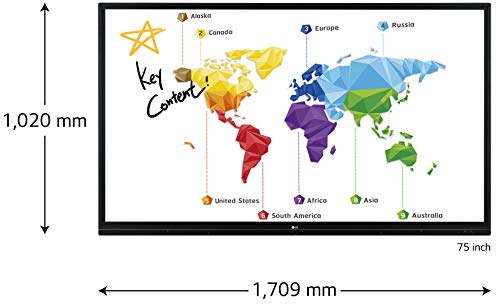 Image of LG 75TR3BF 75 inch IR Multi-Touch Point UHD IPS Digital Display 75 inch Display, 3,840 x 2,160 (UHD), 360 Nit, HDMI (3), RS232C in,RJ45, Black, 3-Year Warranty